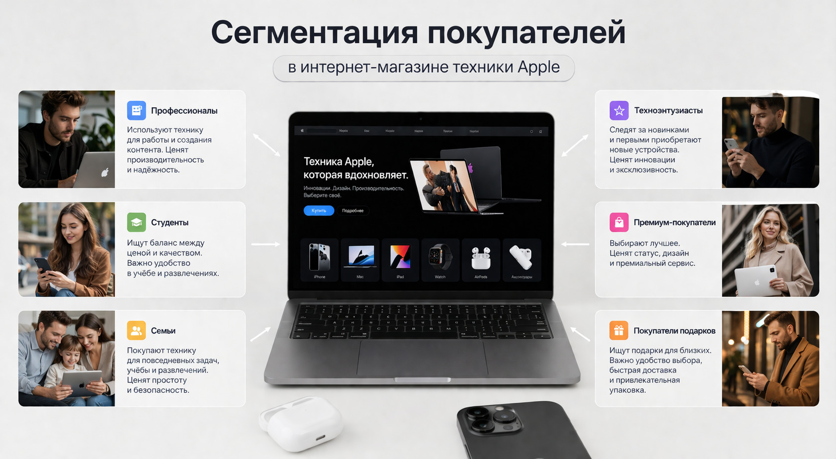 Сегментация покупателей и сценарии персонализации в интернет-магазине Apple