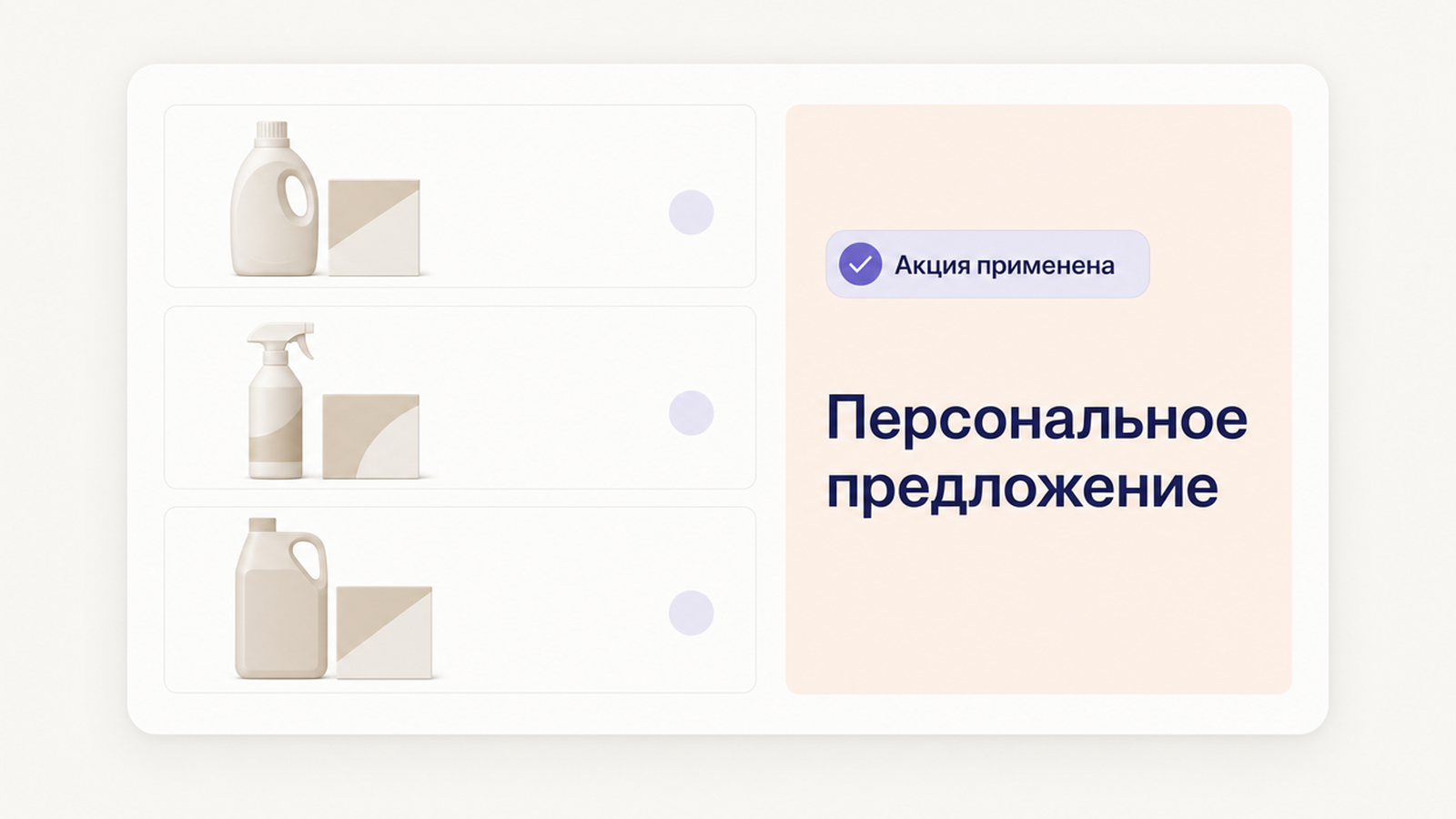 Подходящая акция и персональное предложение для корзины